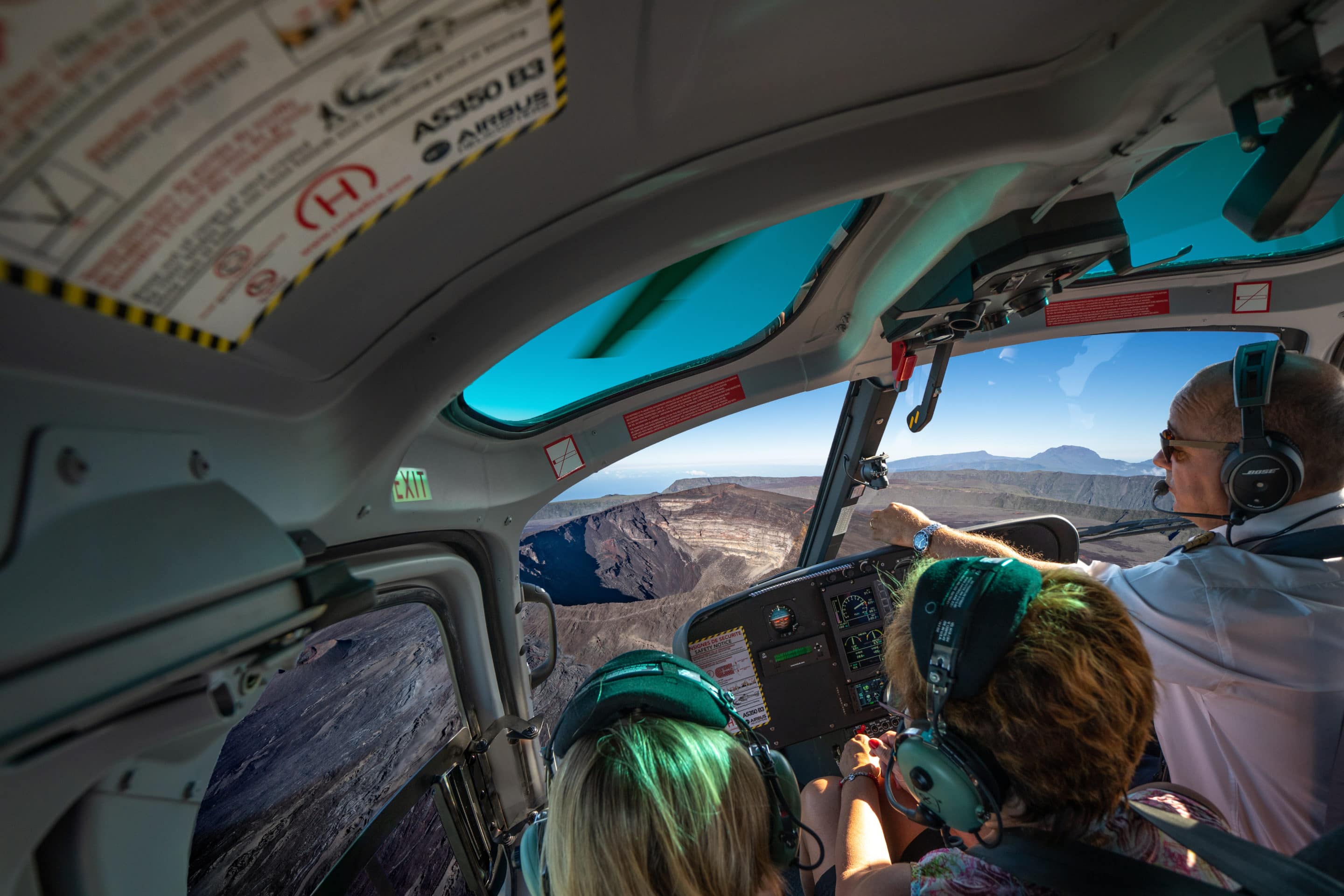 survol du volcan de la Réunion en hélicoptère 
